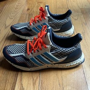 Men’s Adidas Ultraboost 5.0 DNA. Size 11.5. Color Navy, blue, white, orange.